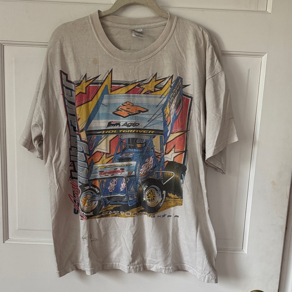 Nascar Vintage Autographed Graphic Tee  Danny Holtgraver.